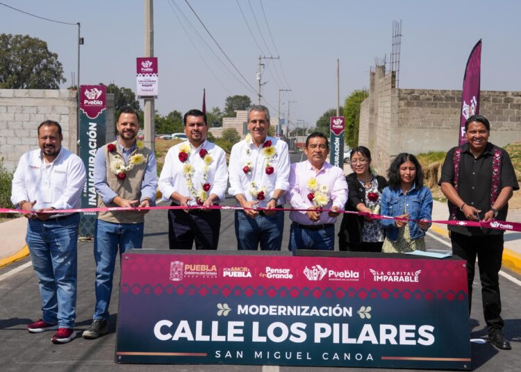 Pepe Chedraui inaugura modernización de calle Los Pilares en San Miguel Canoa