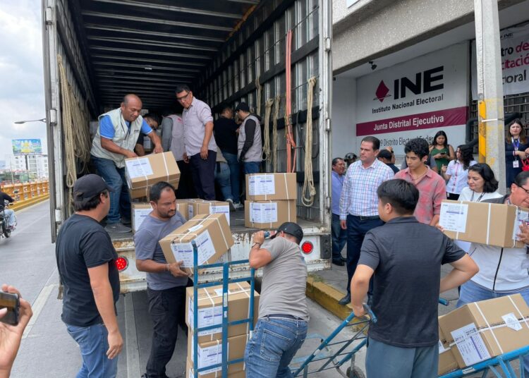 Recibe INE Puebla boletas para elección judicial