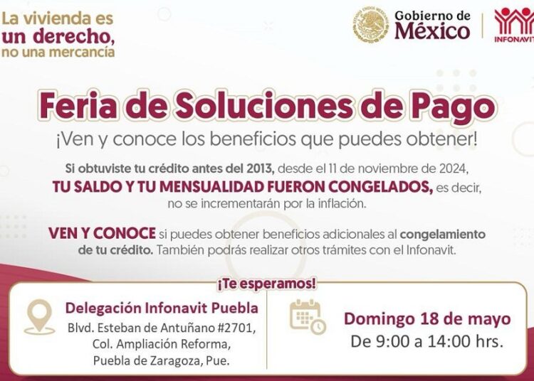 Infonavit realizará el domingo la Feria de Soluciones de Pago