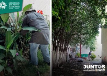 Ayuntamiento trabaja en mejorar espacios públicos y áreas verdes en Texmelucan