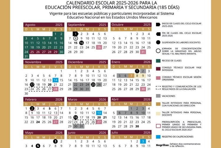 SEP presenta proyecto del Calendario Escolar 2025-2026
