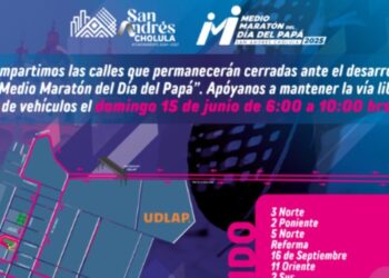 Anuncian cierres de vialidades por Medio Maratón del Día del Padre