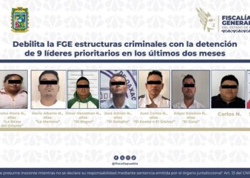 FGE detiene a 9 líderes criminales en 2 meses