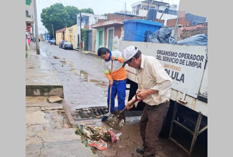 San Pedro Cholula atiende afectaciones por lluvias
