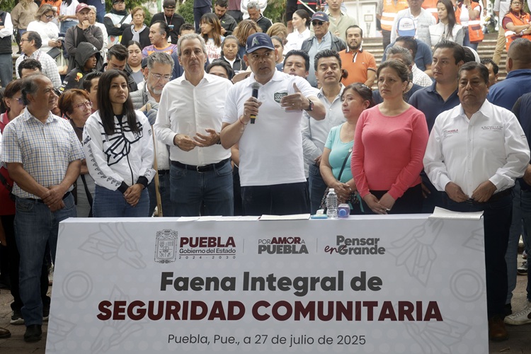 Gobierno de Puebla impulsa faenas por la seguridad y el orden
