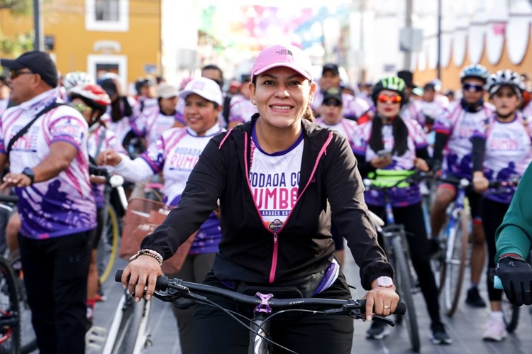 Promueve Lupita Cuautle actividad física con la 3ra Rodada con Rumbo 2025