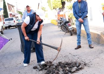San Andrés Cholula rehabilita vialidad en San Francisco Acatepec