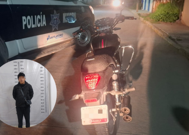 SSCyPC de Cuautlancingo recupera motocicleta con reporte de robo