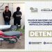 Policía de San Pedro Cholula detiene a extranjero y recupera motocicleta robada