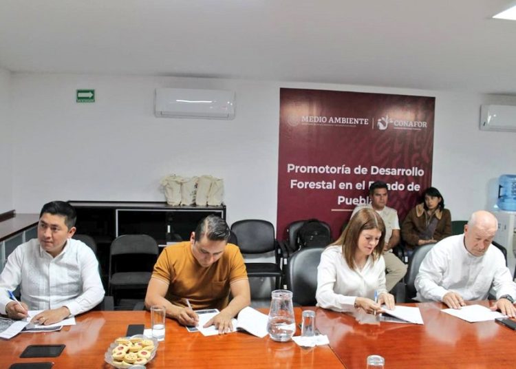 Ayuntamiento de Puebla firma convenio con Conafor