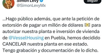 Desmienten intento de extorsión para instalar empresa en Puebla