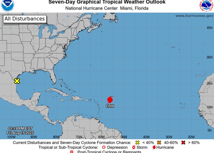 Erin se convierte en un huracán «catastrófico» con categoría 5