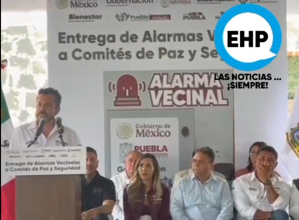 Gobierno de Puebla entrega alarmas vecinales en San Jerónimo Caleras