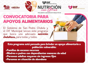 Todavía puedes recibir apoyo alimentario si vives en San Pedro Cholula