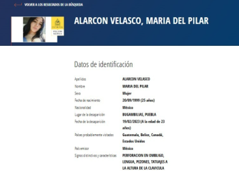 Comisión de Búsqueda emite Ficha Amarilla con Interpol