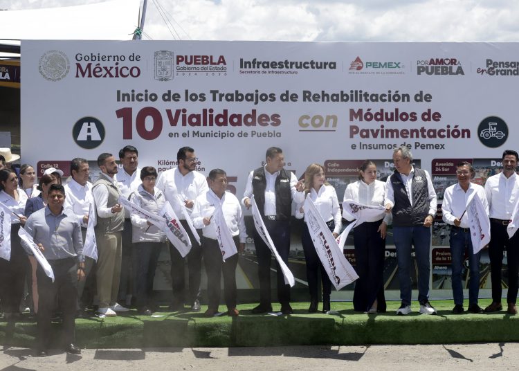 Gobierno estatal rehabilitará 10 vialidades en Puebla capital