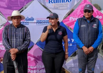 Lupita Cuautle mejora seguridad e imagen urbana en Tlaxcalancingo
