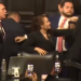 Senadores se enfrentan a golpes en cierre de sesión legislativa