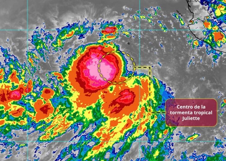 Se forma la tormenta tropical Juliette en costas del Pacífico