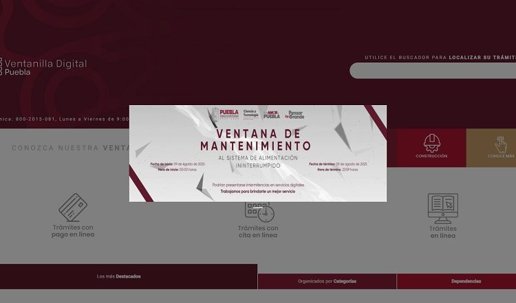 Suspenderán trámites en Ventanilla Digital este sábado por mantenimiento