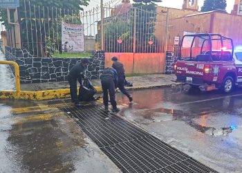 Activan brigada pluvial en San Pedro Cholula tras fuerte tromba