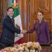 Sheinbaum recibe a Marco Rubio en Palacio Nacional