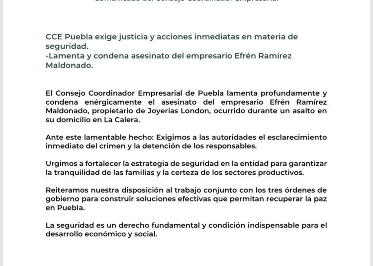 IP demanda justicia ante muerte de empresario joyero