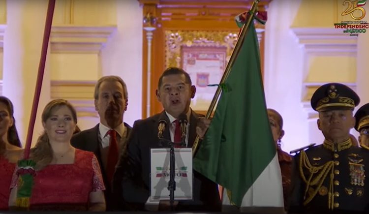 Armenta incluye nuevos vivas en el Grito de Independencia