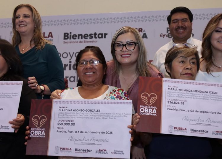 Julieta Vences entrega recursos para Programa de Obra Comunitaria