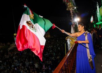 Lupita Cuautle celebra fiestas patrias en San Andrés Cholula