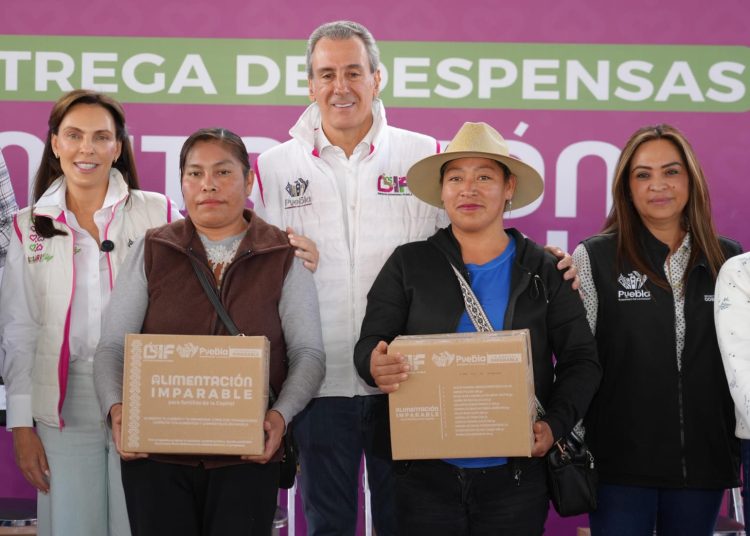 Chedraui y MariElise entregan apoyos alimentarios en juntas auxiliares