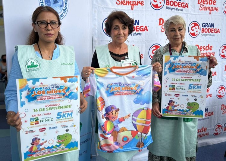 Revelan playera conmemorativa de la Carrera por la salud de los niños