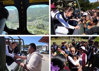 Presidenta de México visita zonas afectadas por lluvias