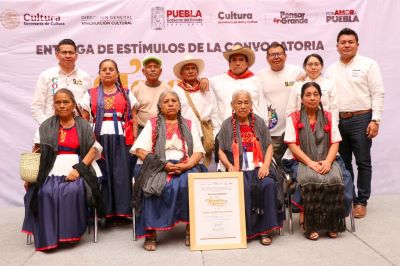 Reconoce Gobierno de Puebla a “Tesoros Humanos Vivos 2025”