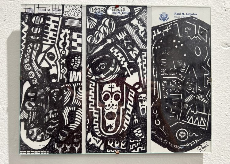 Exhiben dibujos del fallecido congresista de EE.UU. Raúl Grijalva