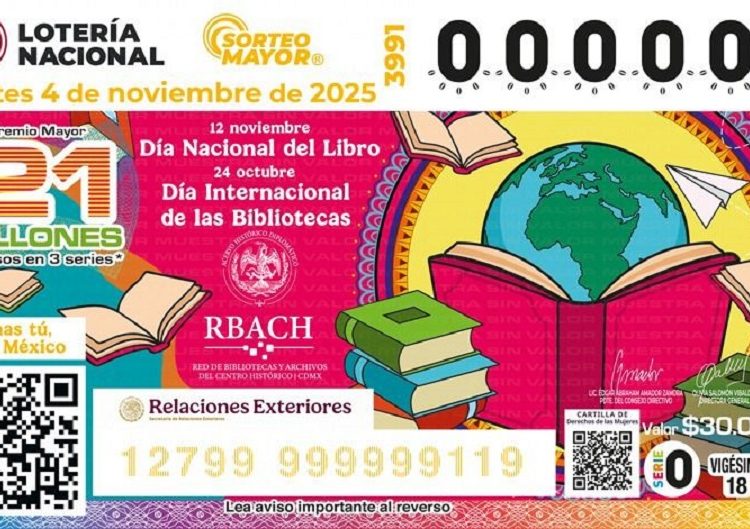 LN devela billete conmemorativo del Día Internacional de las Bibliotecas