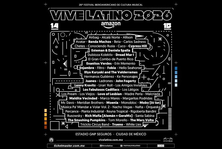 Lenny Kravitz, Trueno y Moby, parte del cartel del Vive Latino 2026
