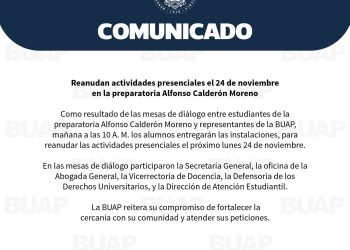 Preparatoria Alfonso Calderón reanudará clases presenciales el próximo lunes