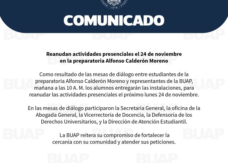 Preparatoria Alfonso Calderón reanudará clases presenciales el próximo lunes