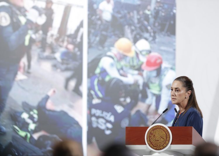 Sheinbaum pide investigar a ‘grupo muy violento’ de marcha de ‘Generación Z’