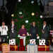 Lilia Cedillo enciende árbol navideño en área de la Salud