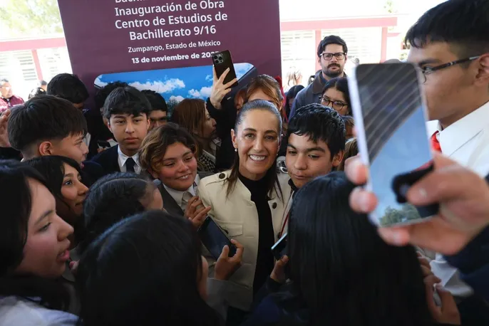 Claudia Sheinbaum inaugura obra del centro de estudios de Zumpango EDOMEX