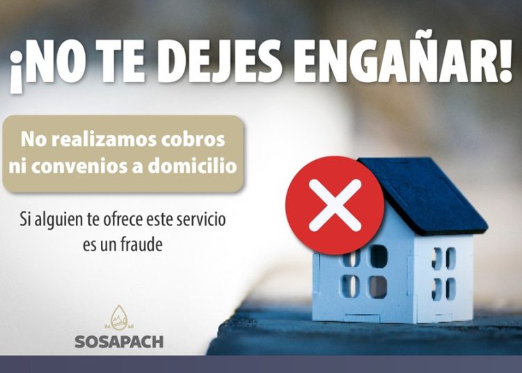 Sosapach se deslinda de ‘gestor’ que libera adeudos a domicilio