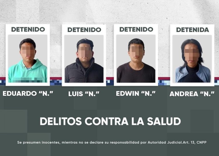 Detiene SSC a cuatro personas por delitos contra la salud