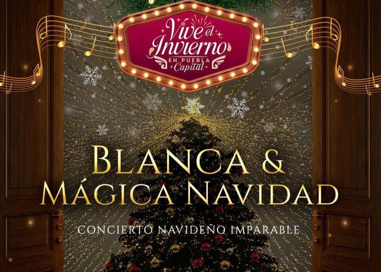 Blanca Mágica Navidad: música y danza iluminan el Zócalo de Puebla