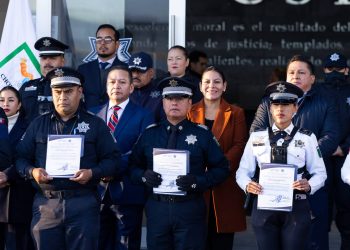 Lupita Cuautle reconoce a Policía Municipal por su labor