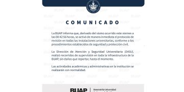 BUAP no reporta afectaciones en su Infraestructura