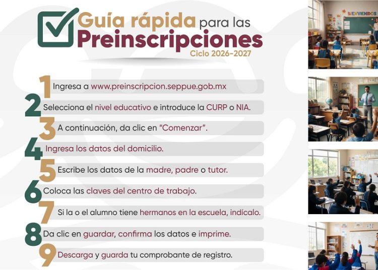 SEP anuncia periodo de preinscripciones del 3 al 27 de febrero