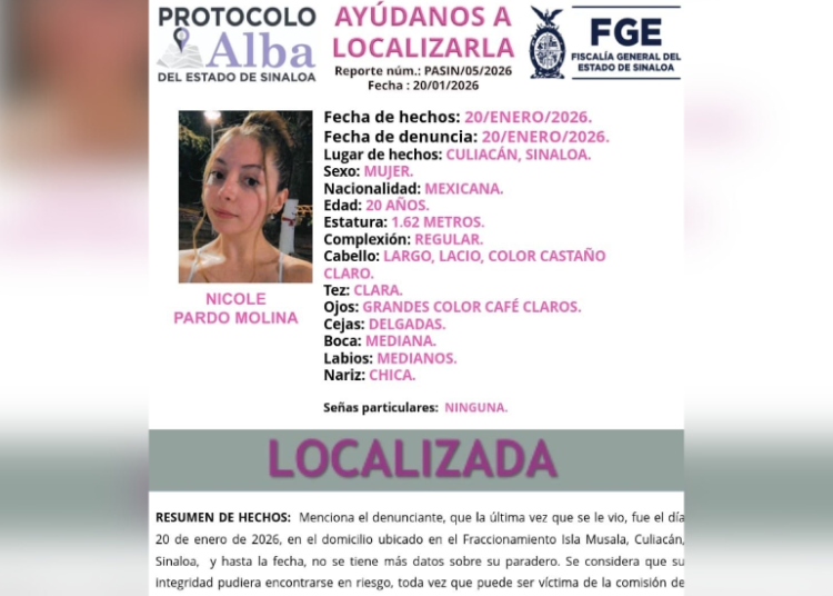 ‘La Nicholette’ es localizada con vida tras 4 días desaparecida