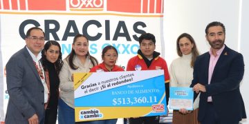 Redondeo OXXO recauda más de 513 mil pesos para Banco de Alimentos Puebla